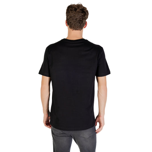 Icon T-Shirt Uomo Nera Manica Corta Scollo Tondo 100% Cotone Primavera/Estate ICUF2W6T004