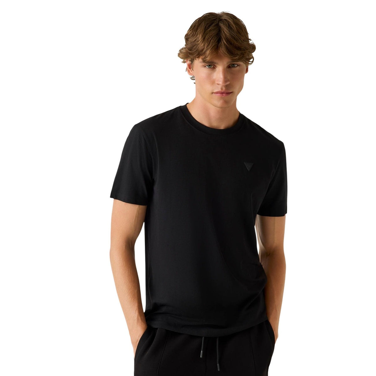 Guess T-Shirt CN SS SMALL PATCH COTTON MODAL Maniche Corte Uomo M6GI21 K3053