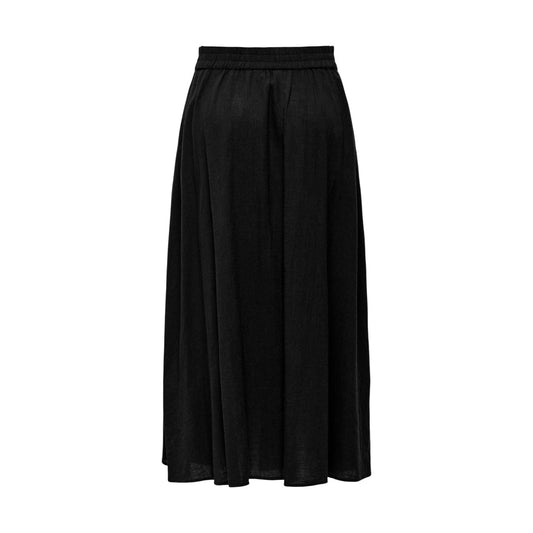 Gonna Maxi a Trapezio ONLTIZANA; 100% cotone, vestibilità regolare, lunghezza lunga. Il capo essenziale, comodo e facile da abbinare. Colore nero vista posteriore