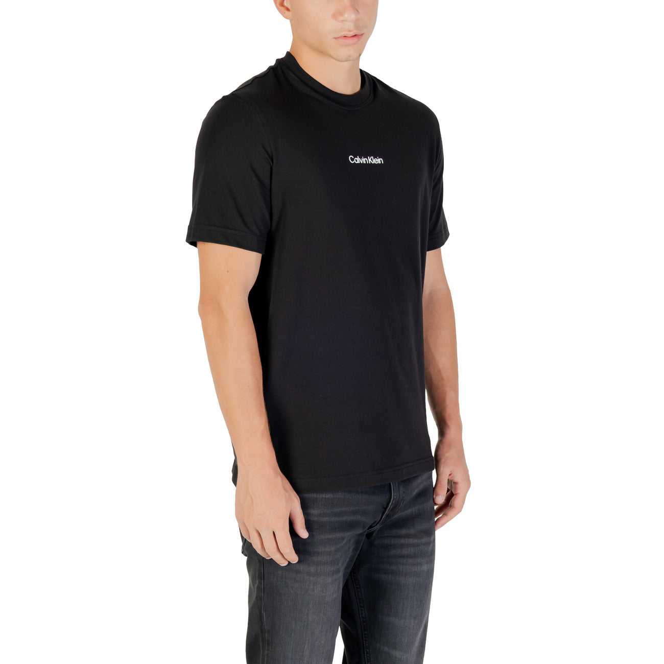 Calvin Klein Sport T-Shirt Uomo Nera Manica Corta Scollo Tondo 57% Cotone 38% Poliestere 5% Elastan Primavera/Estate LVGMF5K100