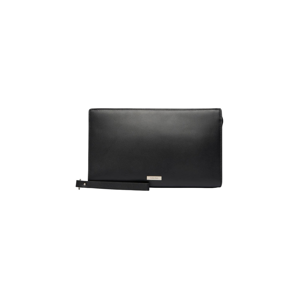 Borsa Calvin Klein uomo nera a mano in pelle 100% - vista frontale chiusa