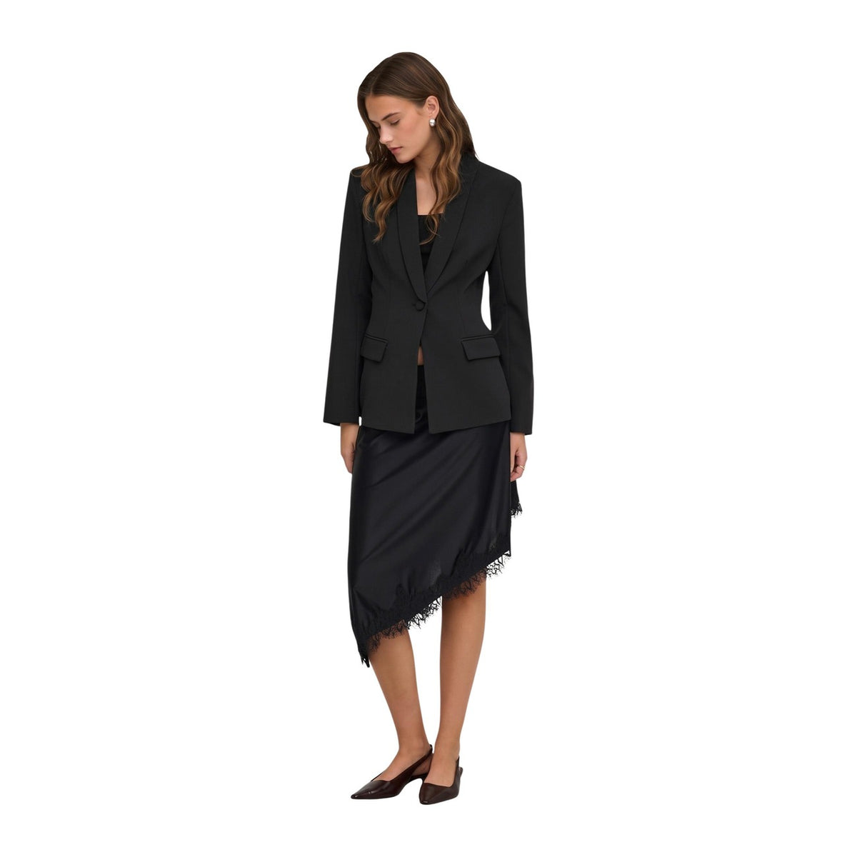 Blazer elegante donna ONLY ONLASTRID – Giacca monopetto slim fit a un bottone 15376791.