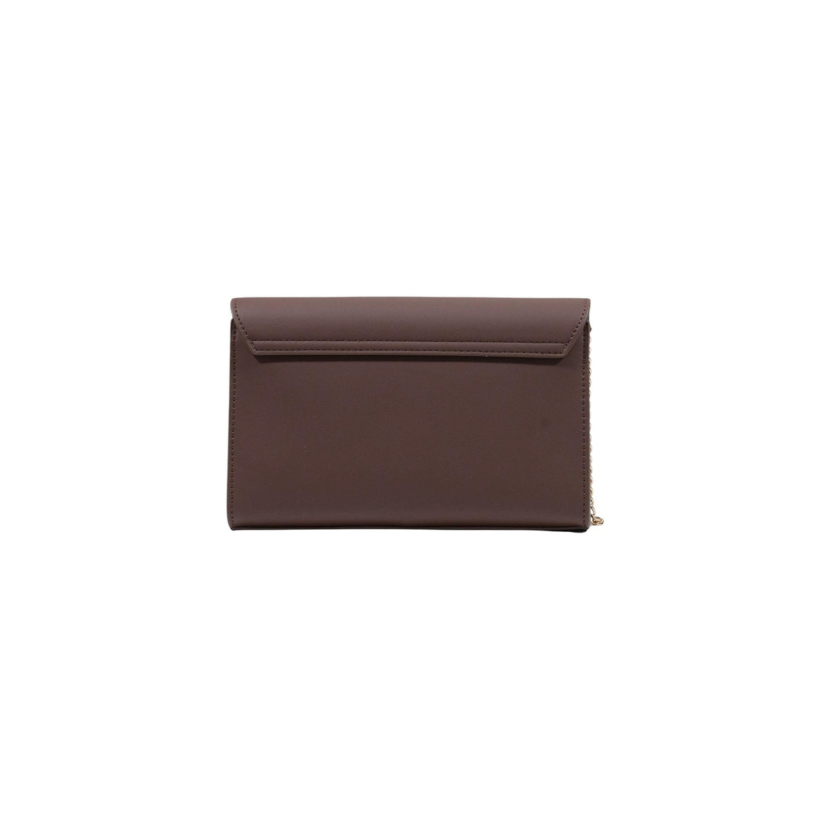 Borsa Love Moschino donna marrone a tracolla modello JC4103PP. Borsetta piccola color marrone cioccolato con catena oro e logo metallico dorato sul davanti, stile elegante, casual chic e da sera o giorno.