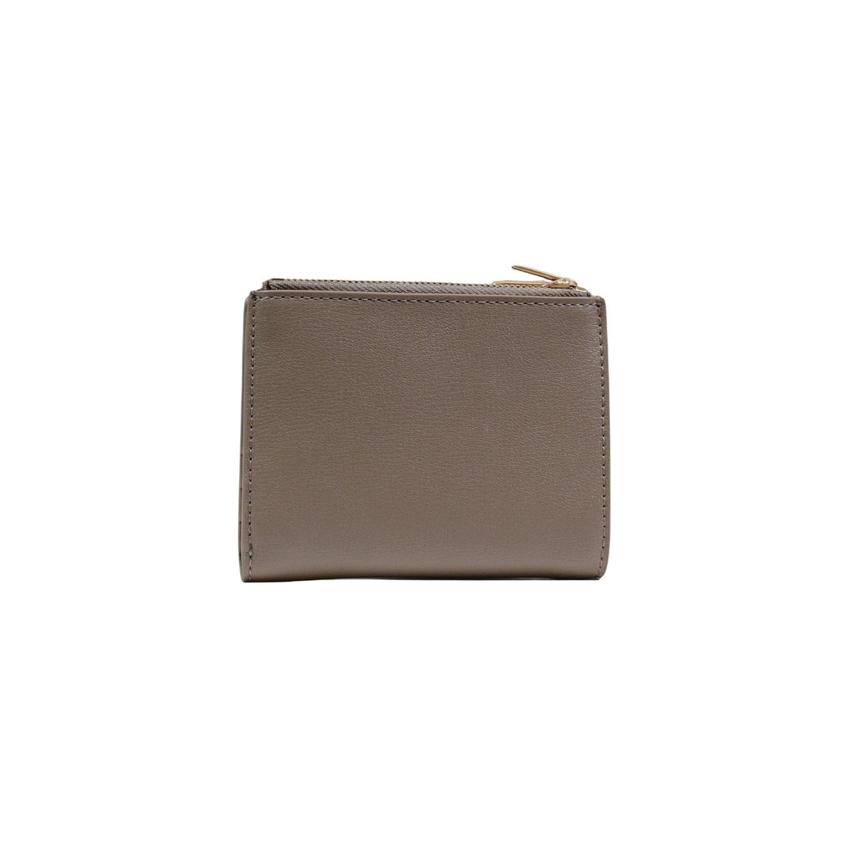 Calvin Klein Foil Logo Dbl Zip Wallet; beige, 100% poliuretano, doppia zip, logo in rilievo. Il portafoglio medio spazioso e moderno per la donna dinamica. Vista posteriore
