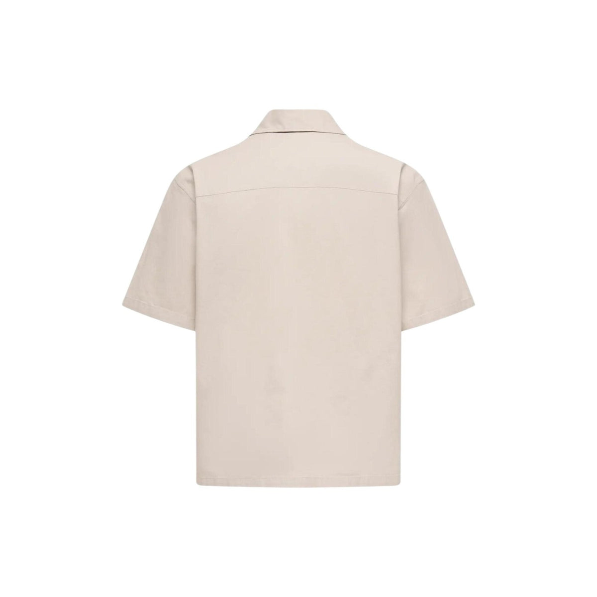 Only & Sons Onsreid Resort Shirt; cotone stretch, maniche corte, colletto classico, bottoni a contrasto. La camicia essenziale per il tuo stile estivo. Colore beige vista Posteriore