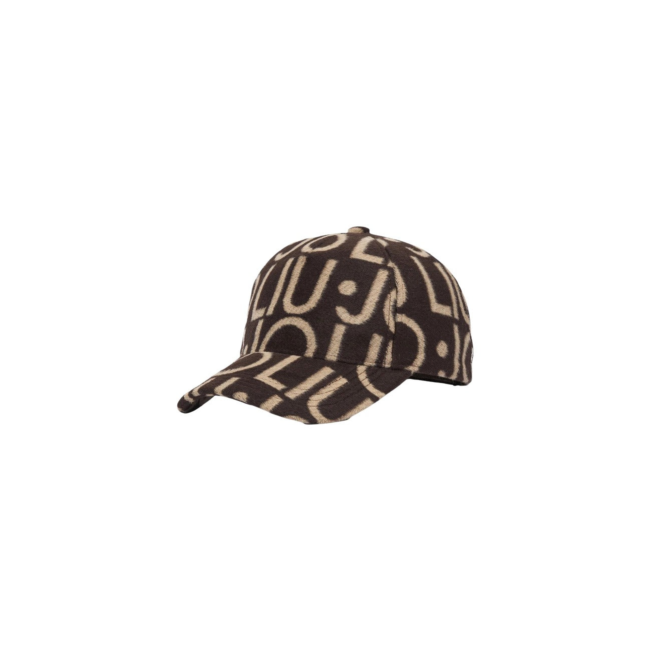 Cappello visiera Liu-Jo marrone logo all-over 2F6048 T2742. Cappellino da donna marrone con stampa monogram logo Liu-Jo, cinturino regolabile sul retro, accessorio mezza stagione streetwear e casual.