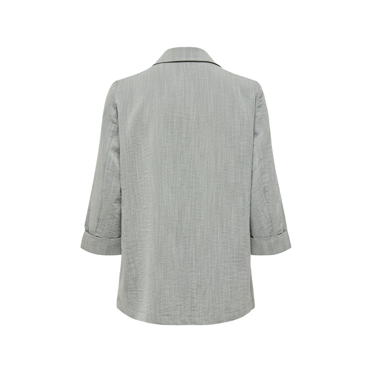 Blazer Only Onlmarsa; Grigio. 53% Viscosa, 35% Poliestere, 12% Nylon. Maniche 3/4, vestibilità regular, tessuto leggero. Perfetto per outfit casual-business 4 stagioni. Posteriore stesa