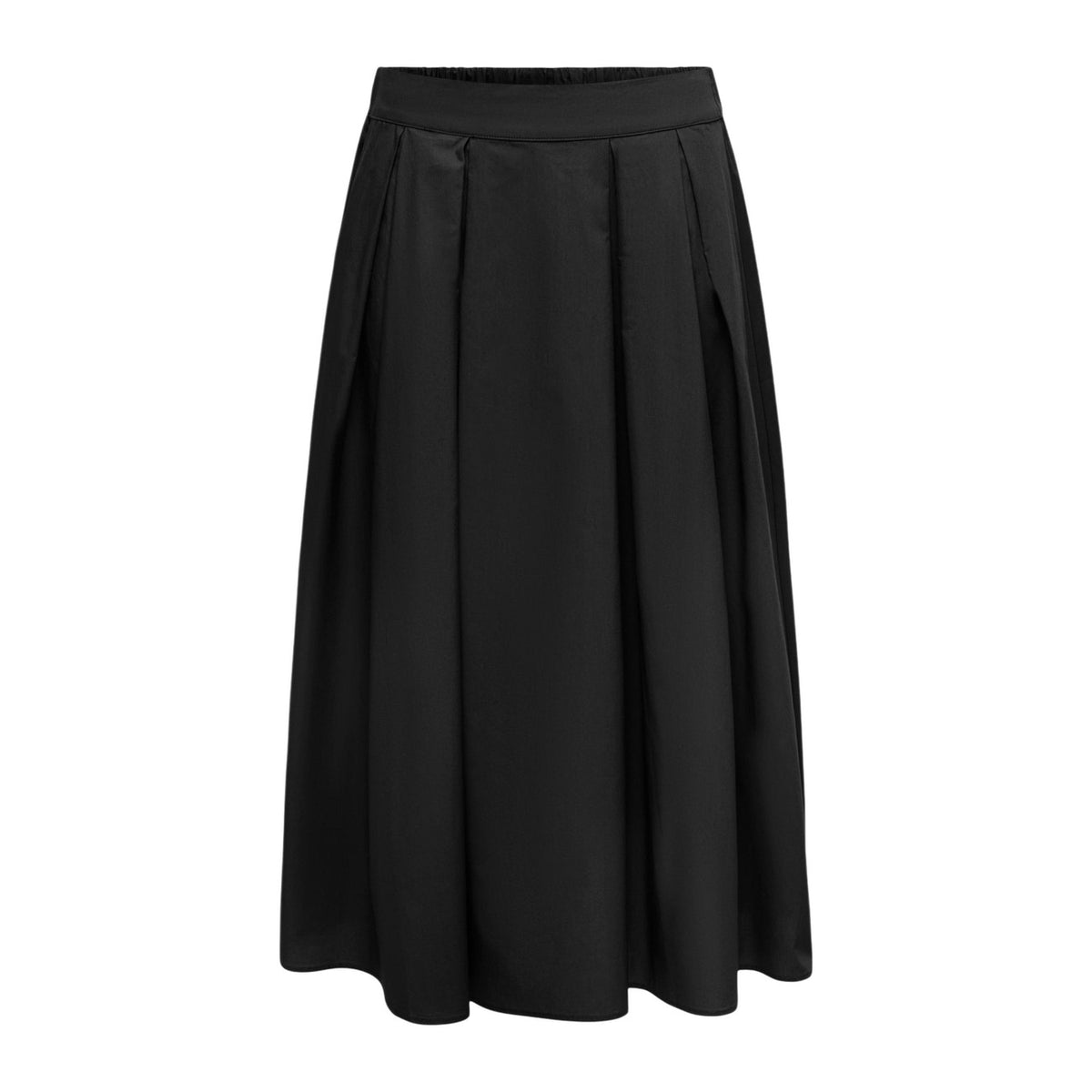 Gonna Lunga Only Onlmaila; 100% cotone Oxford, maxi pieghe, vita alta. Silhouette svasata, tessuto traspirante e leggero. Ideale per look boho-chic e tempo libero. Colore nero