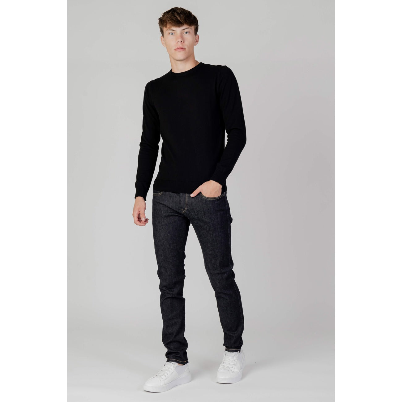 Replay Jeans Uomo Neri Zip Bottone Tasche Anteriori Posteriori Autunno Inverno M914Y .000.661 FI3