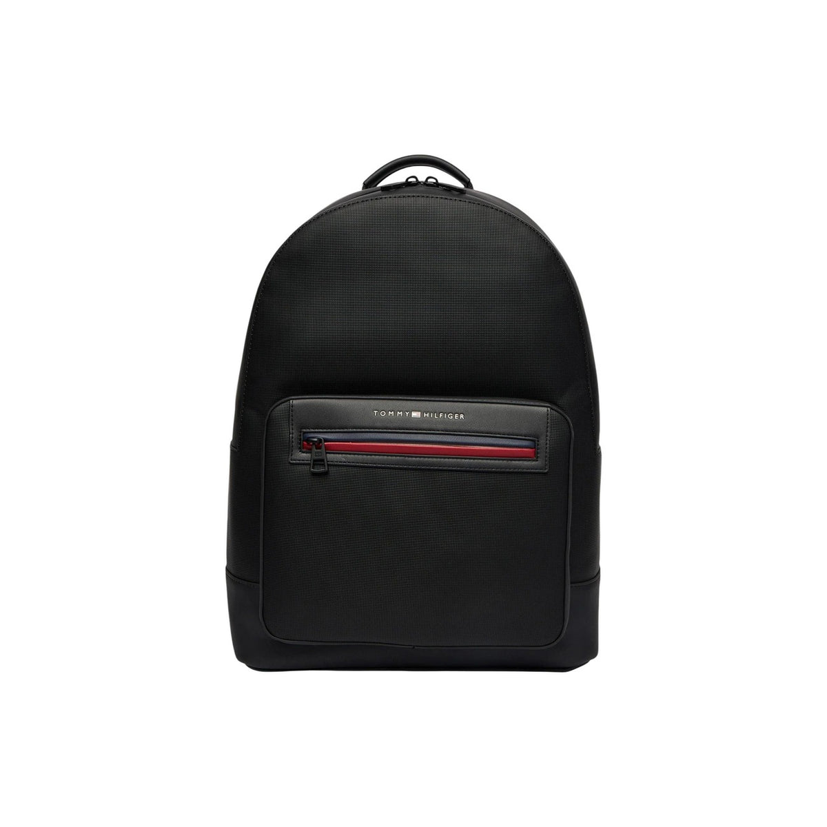 Tommy Hilfiger Mix Texture Backpack; 31x42 cm, capienza 15,5 l. Zaino strutturato con custodia laptop e tasche organizzate. L'essenziale per il business e il tempo libero Vista frontale