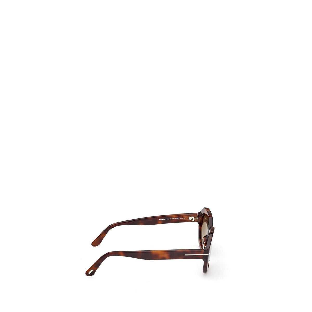 Occhiali da sole Tom Ford donna geometrici tartarugati modello Meryl-02 FT1341 53P con lenti verdi gradient. Occhiali da sole femminili sfaccettati in acetato avana chiaro stile luxury.