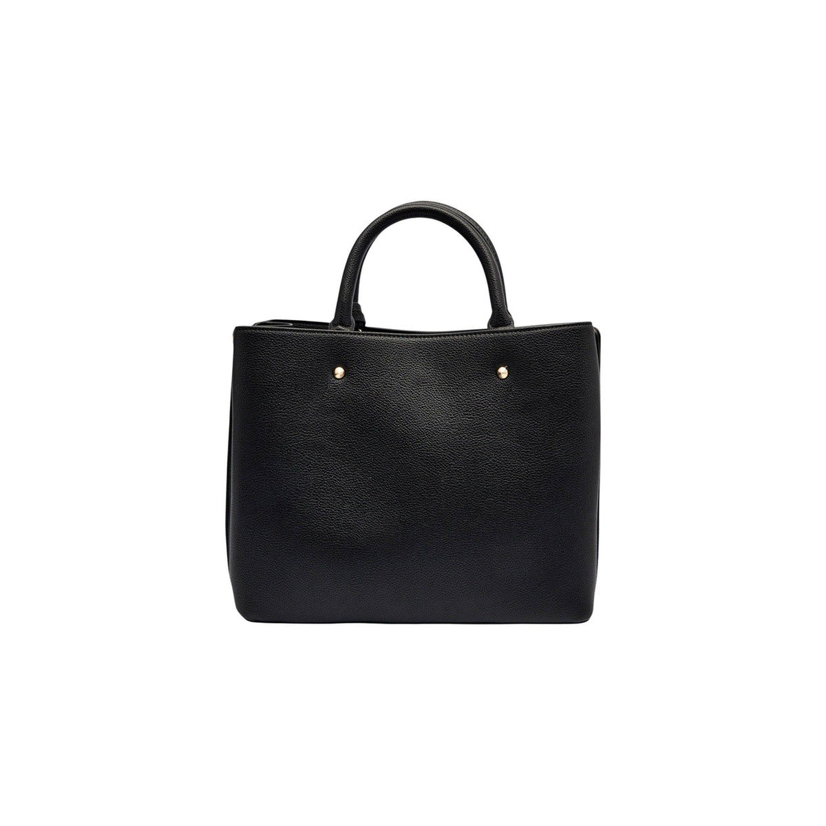 Borsa Guess Meridian II Satchel; 100% Poliuretano. Dettagli borchie, metalleria argento, triplo comparto interno. Doppia portabilità (manici e tracolla removibile). Misure 32x24x12 cm. Stile moderno e grintoso. Vista posteriore
