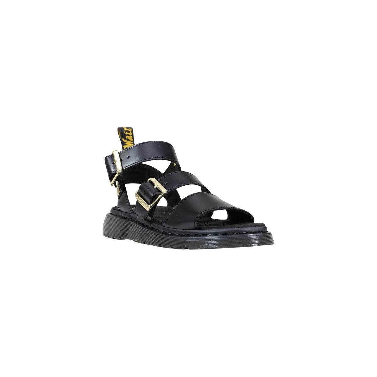 Dr. Martens Sandali GRYPHON BLACK ATLAS in pelle nera Donna - vista frontale