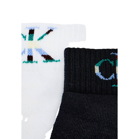 Pack 2 Paia Calzini Quarter CK Jeans; Bianco e nero. 80% Cotone, 20% Fibre tecniche. Lunghezza sopra il malleolo, traspiranti, con logo monogramma ricamato. Stile casual premium.