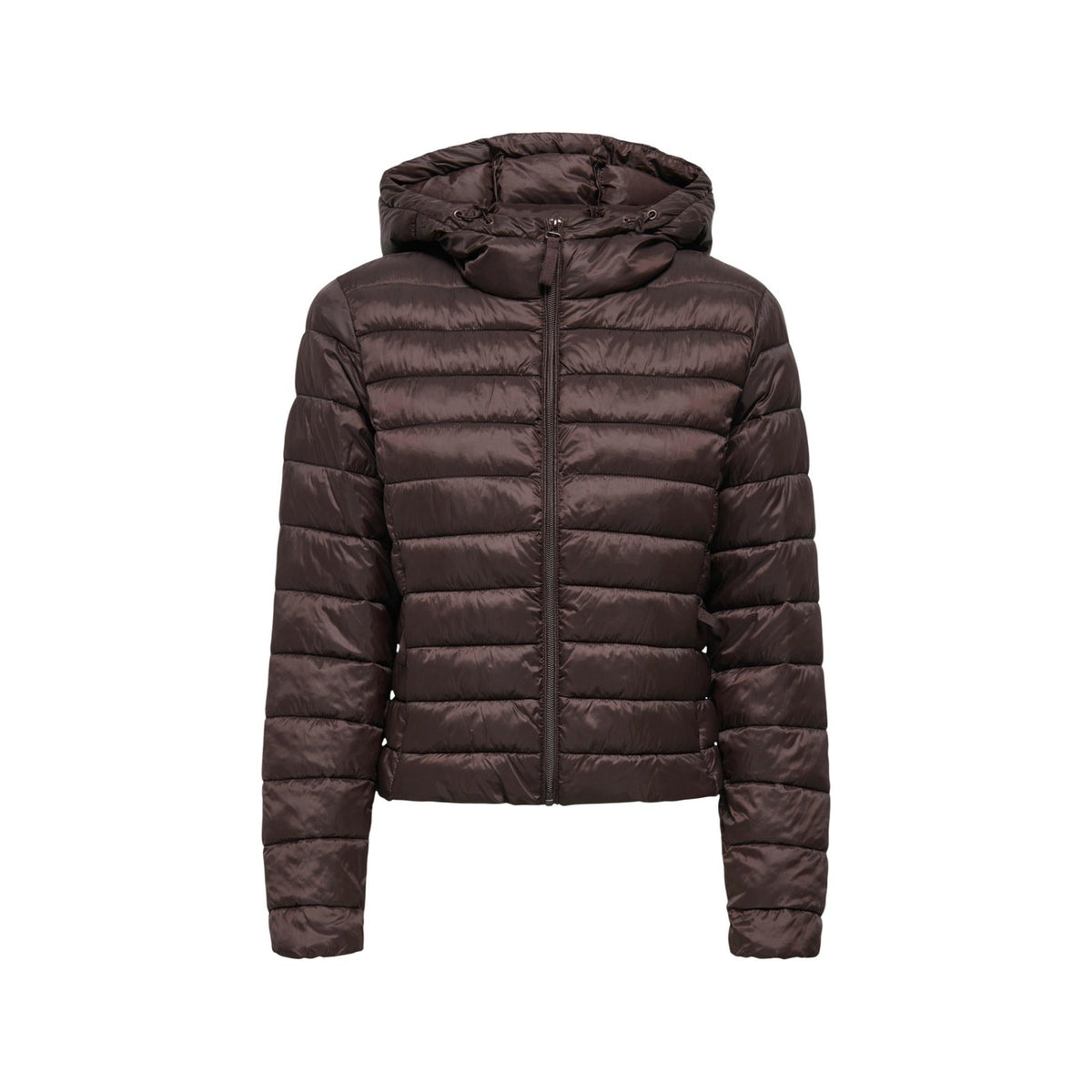 Giubbotto marrone donna Only ONLTAHIA 15352020. Giacca trapuntata invernale con cappuccio, cerniera zip e vestibilità regular fit in 100% nylon antivento.