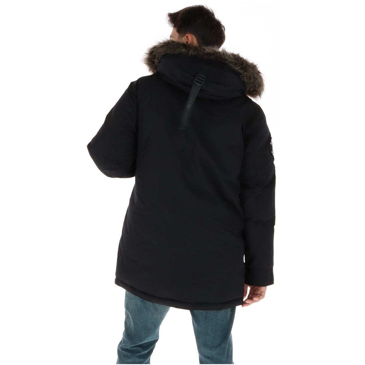 Parka uomo Superdry Everest – Giubbotto lungo invernale con cappuccio e pelliccia M5011929A.