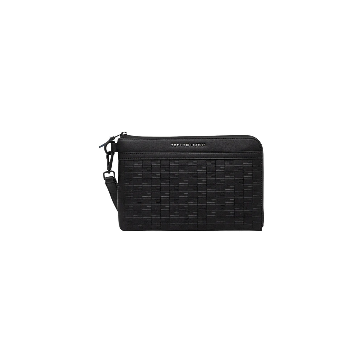 Pochette nera da uomo Tommy Hilfiger TH MODERN POUCH. Realizzato interamente in poliuretano di alta qualità. Vista frontale
