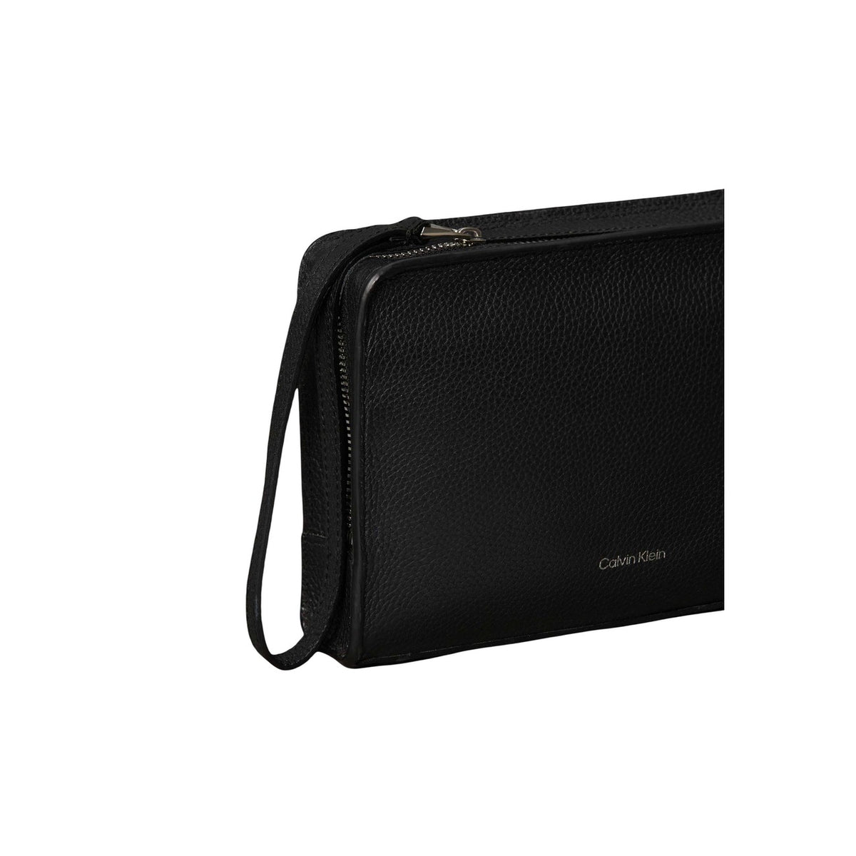 Borsa Calvin Klein uomo nera a mano in pelle - vista laterale