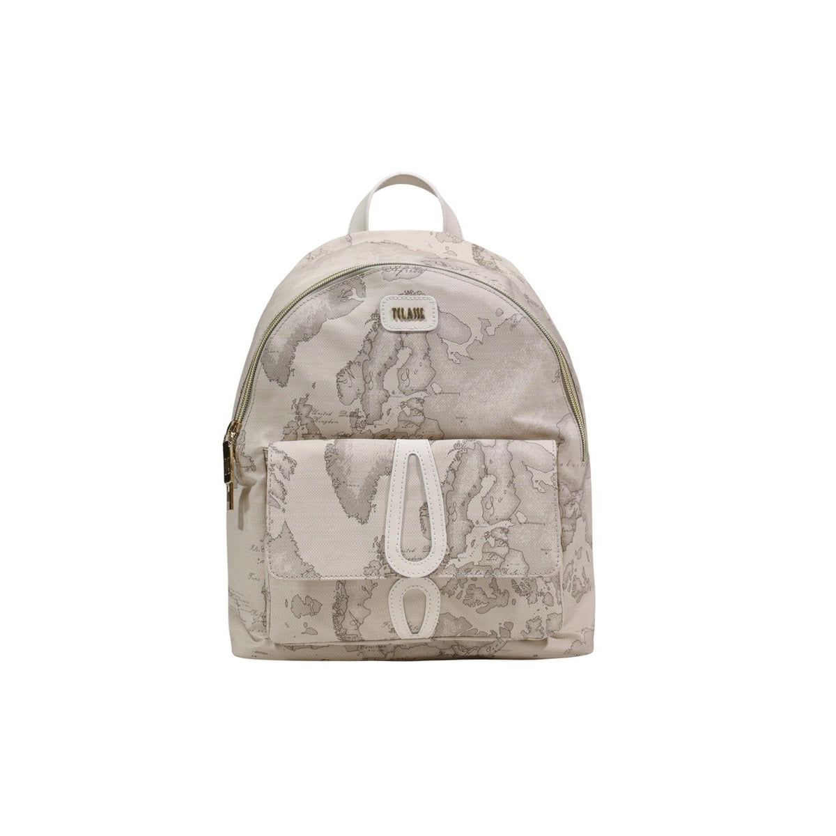 Zaino Alviero Martini Prima Classe. Un accessorio iconico dal design funzionale con spallacci regolabili e scomparti organizzati. Lo stile distintivo del marchio italiano unito alla praticità quotidiana per la primavera/estate. Vista frontale