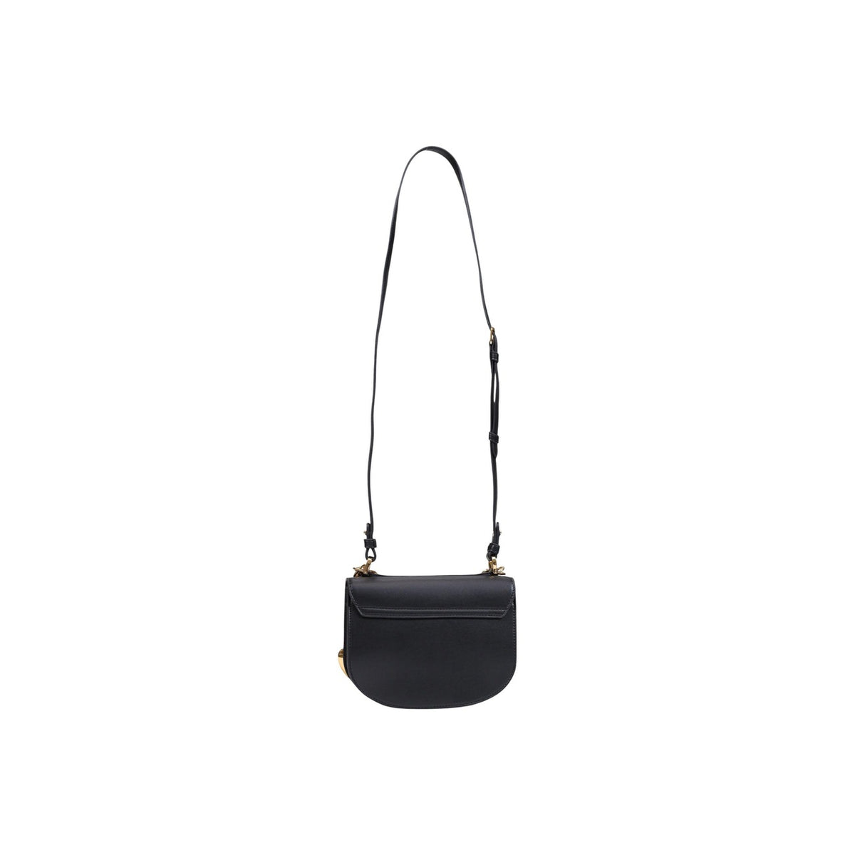 Borsa Love Moschino donna nera a tracolla modello JC4160PP. Borsetta piccola a bandoliera nera con catenella oro decorativa, ciondolo a cuore e zip stile casual chic, elegante e da sera.