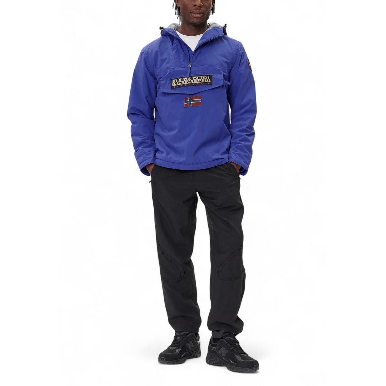 Napapijri Giacca Anorak Rainforest Uomo Blu NP0A4GMCB - Poliammide 100%