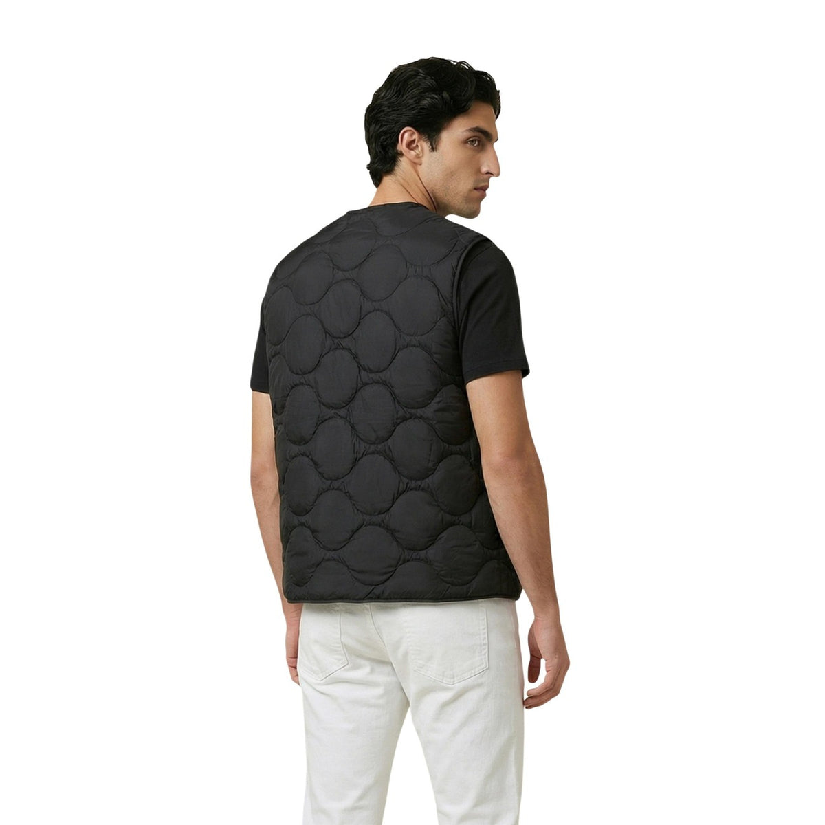 Smanicato uomo Calvin Klein Jeans nero in poliestere con cerniera primavera estate - vista posteriore