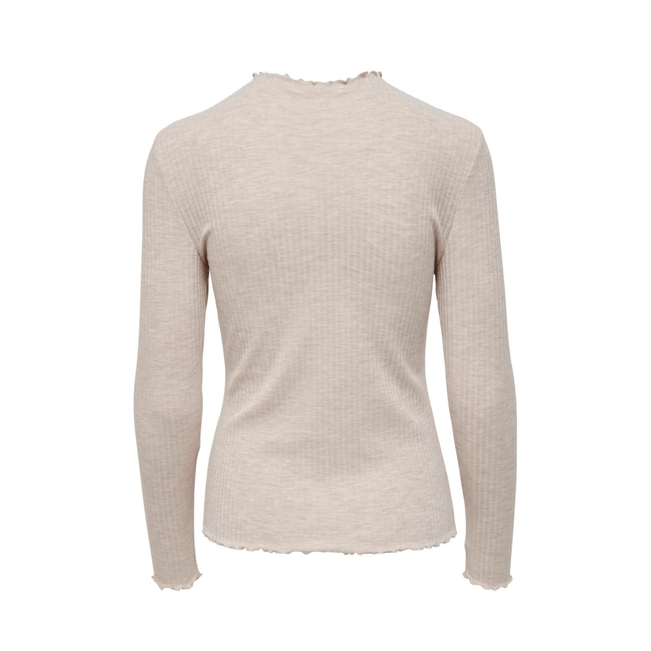 Only Maglia Donna Beige in 65% Poliestere 30% Viscosa 5% Elastan a Manica Lunga con Scollo Tondo WH7_36693127_BEIGE