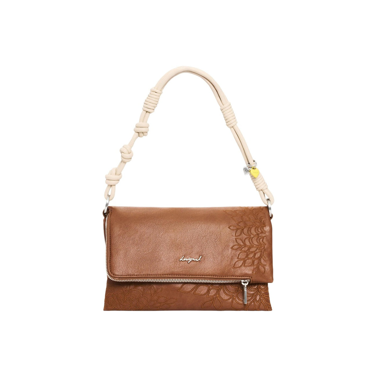 Desigual Borsa marrone BAG_SIERRA CAMEL MURANO 26.5x15x6 cm Donna vista frontale