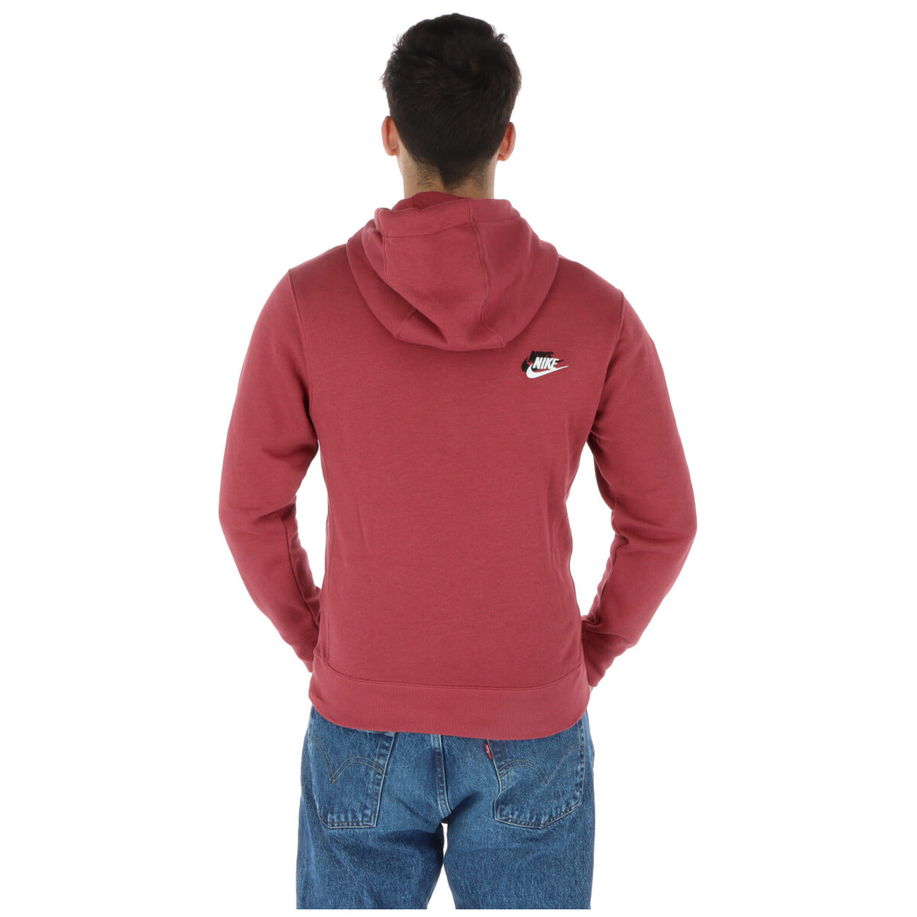 Nike Felpa Uomo Rosa con Cappuccio Stampa Maniche Lunghe Tasche Anteriori in Cotone 80% Poliestere 20% Autunno/Inverno DM8882-661