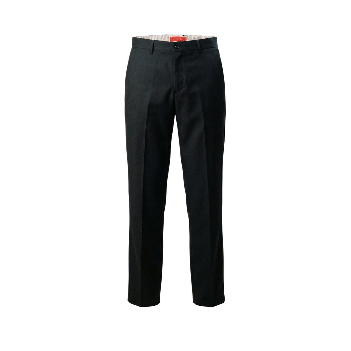 Pantaloni Slim Neri Gianni Lupo; Tessuto Stretch Premium. Piega centrale, vestibilità aderente, chiusura classica. Eleganti, resistenti e confortevoli. Il pantalone nero definitivo per la tua mezza stagione. Frontale stesa