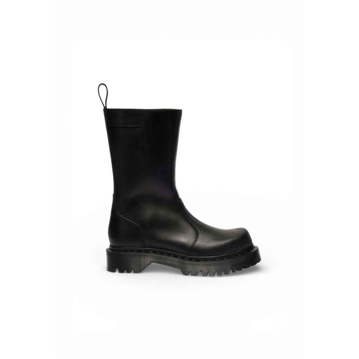 Stivali Dr. Martens REJENA BLACK OLD HARNESS donna neri con cerniera 100% pelle - vista laterale