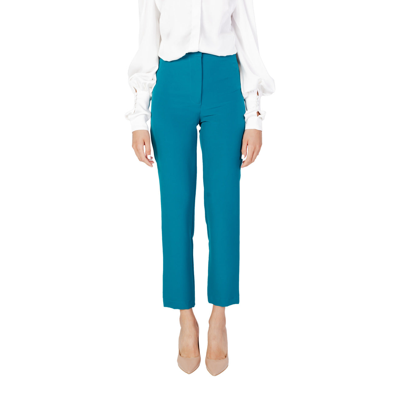 Silence Pantaloni Donna Fuxia Monocromo Zip Bottone 95% Poliestere 5% Lycra Autunno/Inverno NP2002CASA