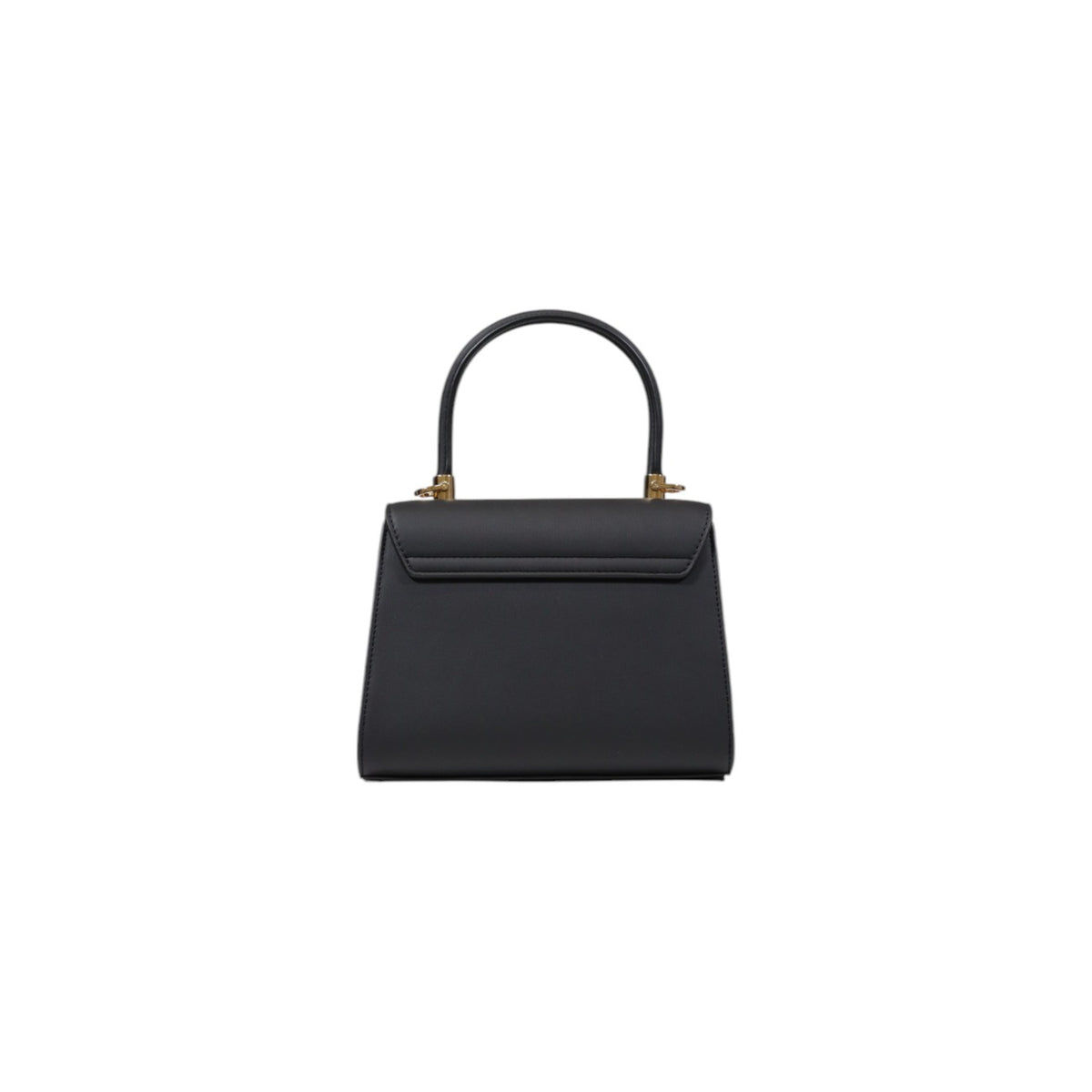 Borsa Love Moschino donna nera a mano modello JC4024PP1. Borsetta piccola ed elegante in ecopelle nera con manico rigido e logo lettering dorato stile casual chic, glam e cerimonie.