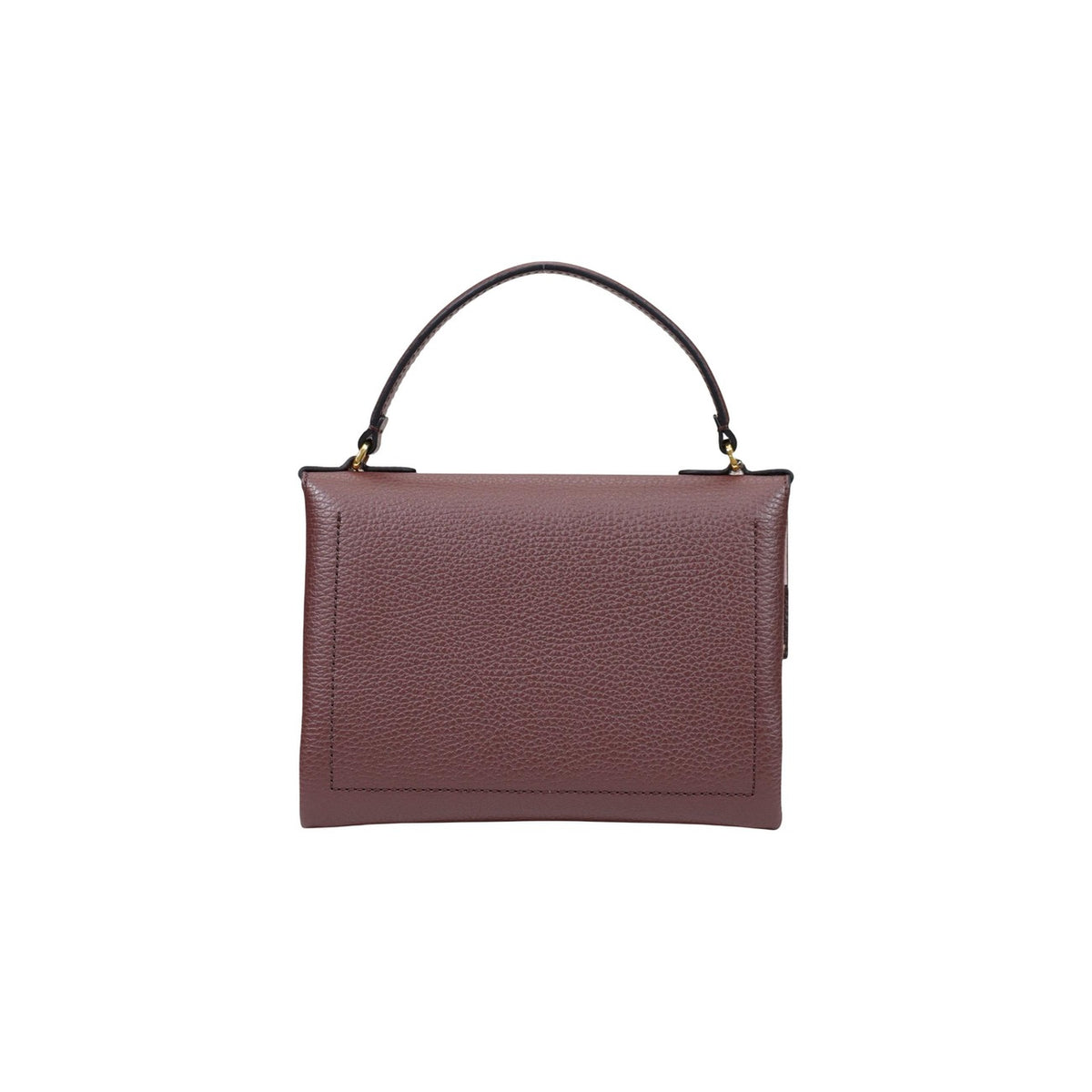 Borsa Coccinelle donna Flat Mini pelle viola scuro E1 MD5 19 03 01. Pochette elegante in vera pelle con tracolla e cerniera zip, borsa piccola da sera e tempo libero pelletteria italiana.