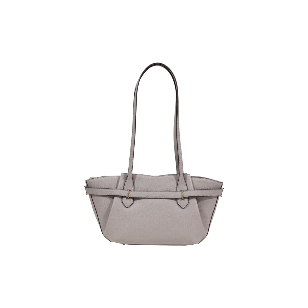 Borsa Satchel Guess Yesba; 100% Poliuretano Grigio. Design a bauletto, metalleria dorata, chiusura con zip. Borsa donna ampia (40 cm) e strutturata. Vista posteriore