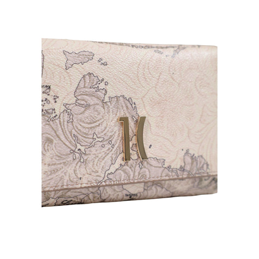 Portafoglio bifolder donna Alviero Martini Prima Classe – Portafoglio medio Country Geo tortora e pelle cioccolato.