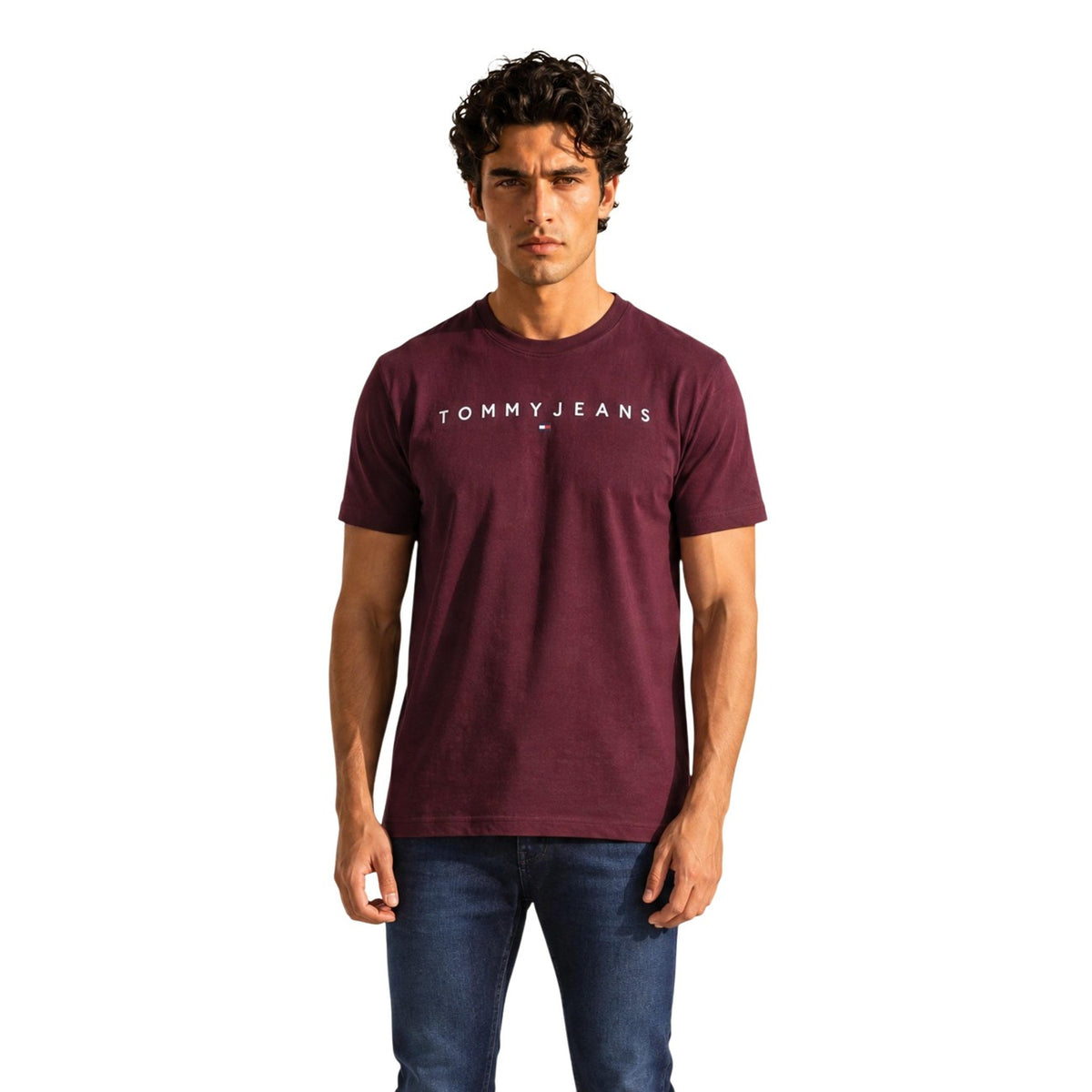 Tommy Hilfiger Jeans Felpa con cappuccio, lacci e logo lineare Uomo DM0DM20746