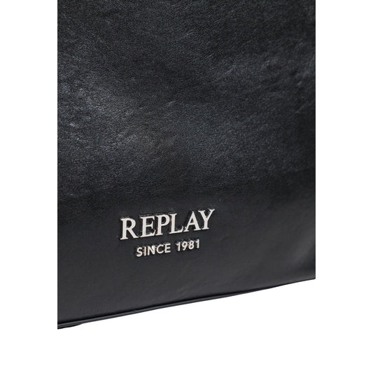 Borsa a mano donna Replay nera – Borsa bauletto media in ecopelle con tracolla FW019Y.000.A7243S