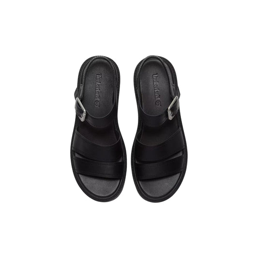 Timberland Stone Street Platform Sandals; pelle Premium Leather, soletta OrthoLite®, design sostenibile. Il sandalo estivo nero con plateau, comodo e di tendenza. Vista dall’alto