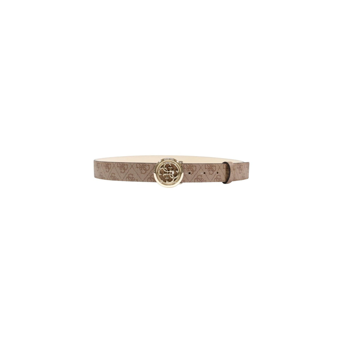 Cintura Guess JANIE LOGO ADJ AND NT REV donna beige con fibbia 100x3x0.3 cm 100% poliestere - vista frontale completa