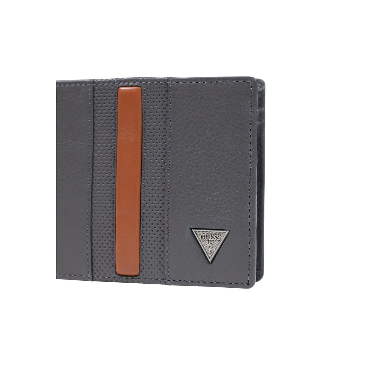 Portafoglio Zip Grigio Uomo Guess Torino; Dimensioni 13 x 9 x 2 cm. Realizzato in vera pelle con portamonete integrato. Logo metallico sul davanti e hardware argento, stile casual-business. Dettaglio