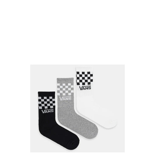 Confezione 3 paia calze Vans Classic Check; lunghezza polpaccio, pianta imbottita, motivo jacquard. Comfort iconico per tutti i giorni. Vista frontale
