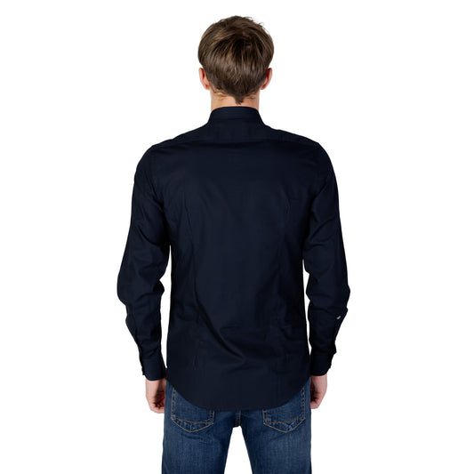 Antony Morato Camicia Uomo Blu Manica Lunga Bottoni Scollo Tondo Colletto Classico 100% Cotone Autunno/Inverno MMSL00628-FA400078