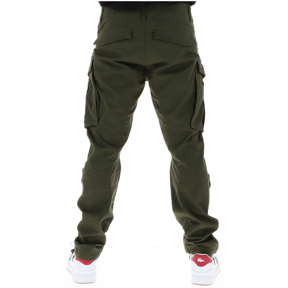 G-STAR Tapered Cargo Verde Scuro; vita bassa, multitasche, chiusura lampo. Lo stile utility-urban definitivo in puro cotone. Vista posteriore