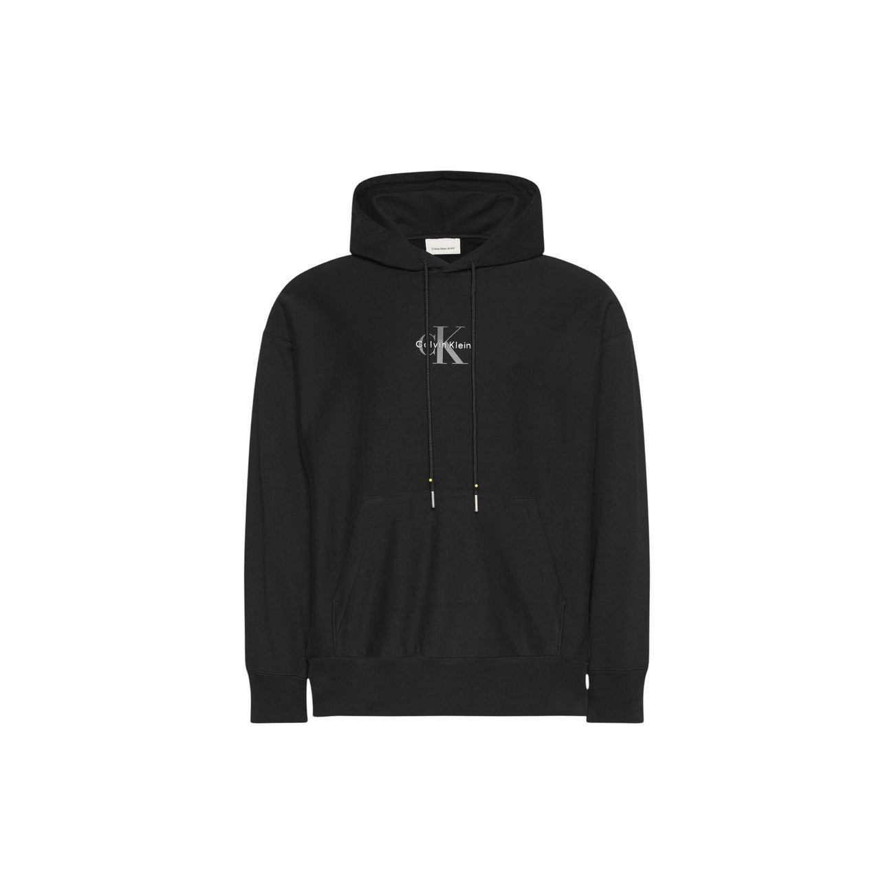 Calvin Klein Jeans Felpa con Cappuccio Uomo Grigio Maniche Lunghe Scollo Alto Tasche Anteriori Cotone 86% Poliestere 14% Autunno Inverno LV04RC281G