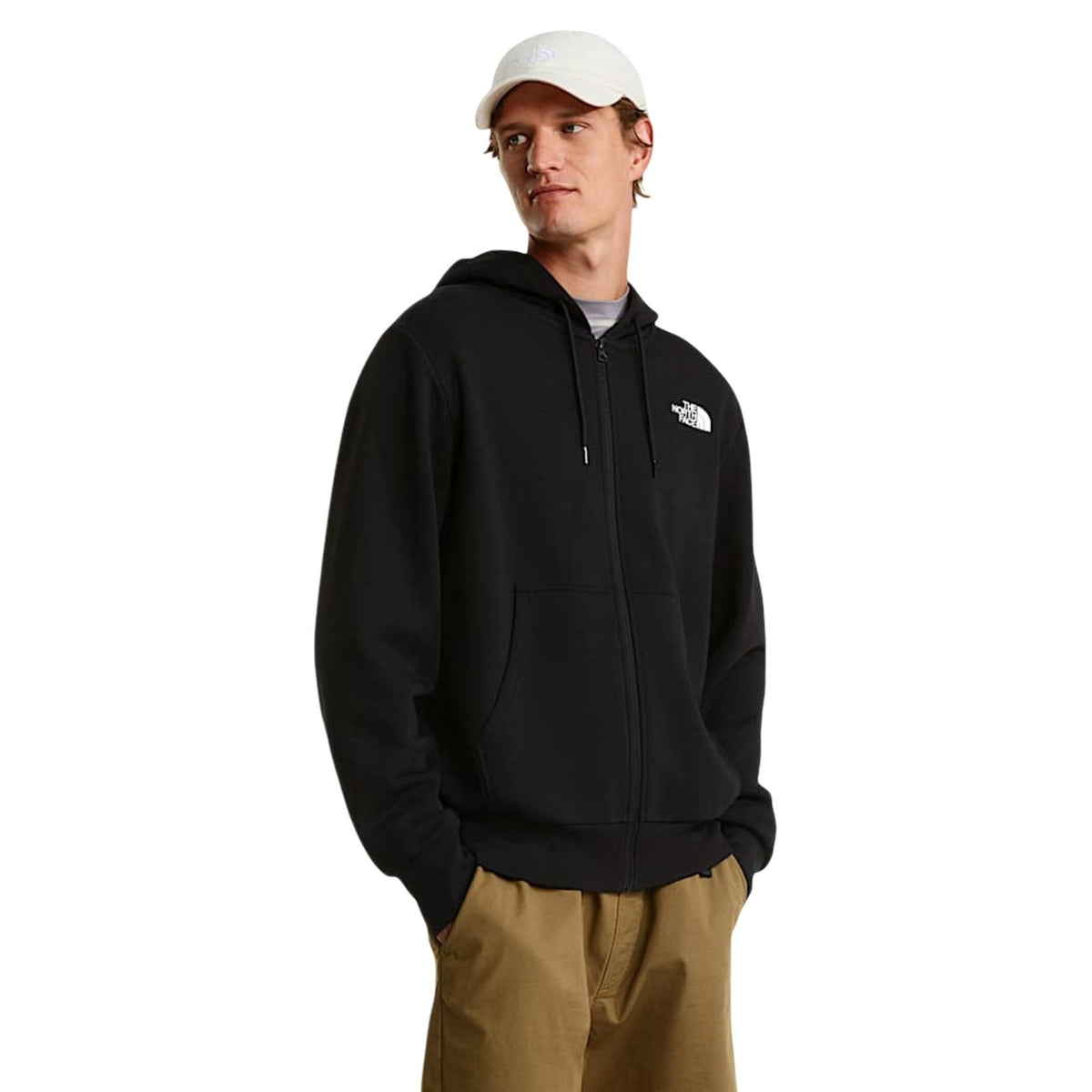 Felpa The North Face Simple Dome Light; 68% cotone, 32% poliestere, French Terry loopback. Cappuccio con coulisse, tasca a marsupio, loghi stampati. Felpa leggera estiva, traspirante e resistente. Colore nero