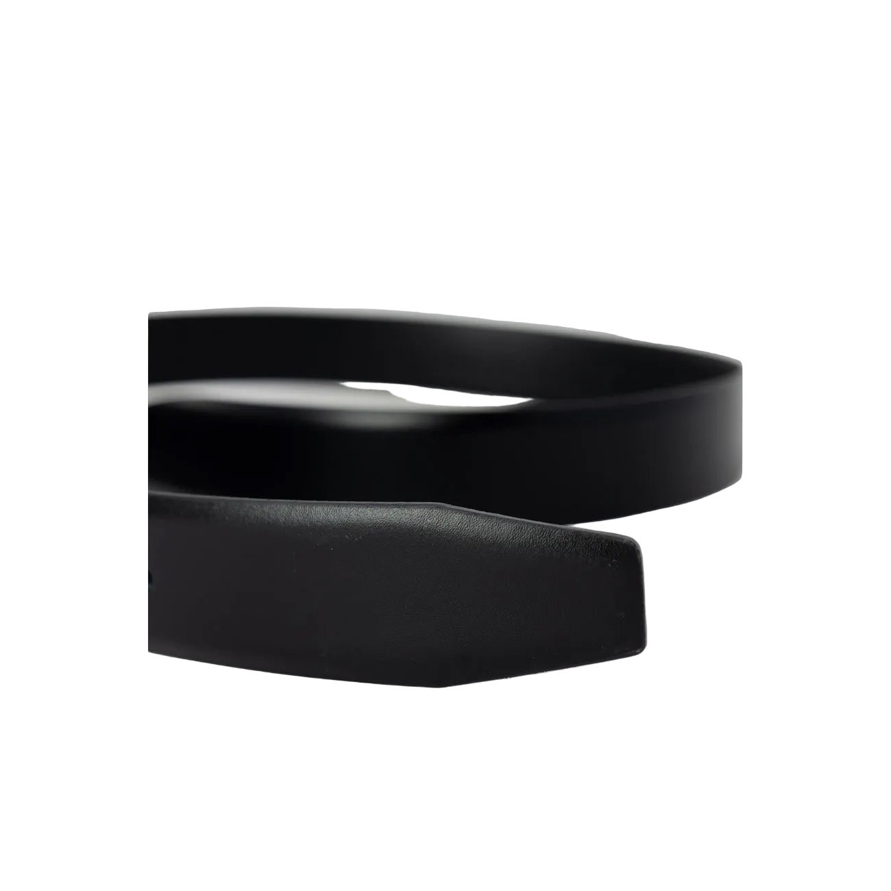 Cintura Boss uomo nera in pelle - dettaglio texture e finiture