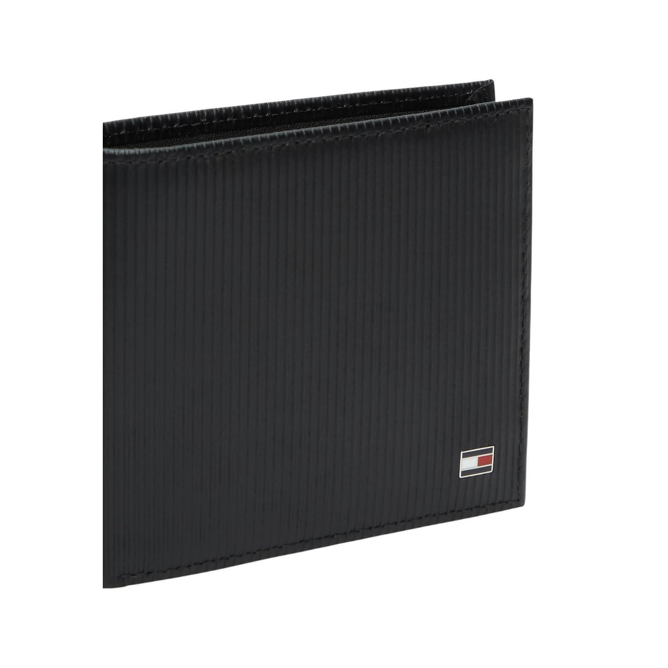 Portafoglio Tommy Hilfiger uomo nero - dettaglio frontale scomparti interni