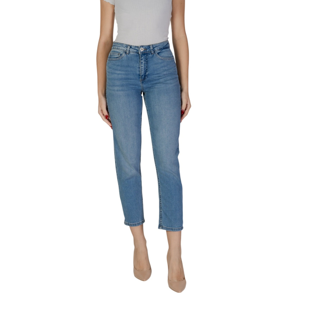 Ichi Jeans Donna Neri con Zip Bottone Tasche Anteriori Posteriori in Cotone 98% Elastan 2% Autunno/Inverno 20110967