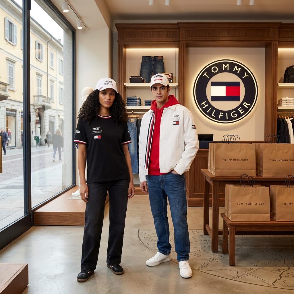 Cappellini Tommy Hilfiger: Baseball Cap, Berretti e Collab F1 su Riflesso Fashion
